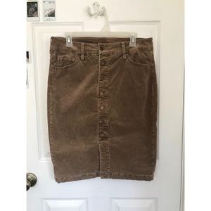 Light brown corduroy skirt